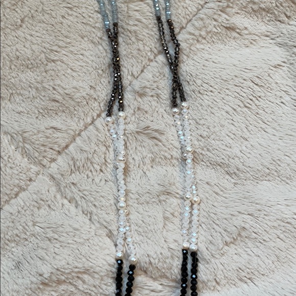 NWT Pearl and Gemstone Double Strand Beaded Necklace - Picture 5 of 7